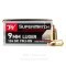 Image of Winchester Super Match Minor Power Factor 9mm Ammo - 500 Rounds of 124 Grain FMJ RN Ammunition