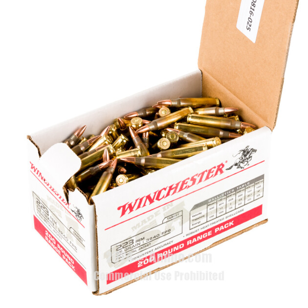 Winchester - USA White Box .223 Rem 55 Grain FMJ Target Ammo - 20 Rounds -  Murdoch's