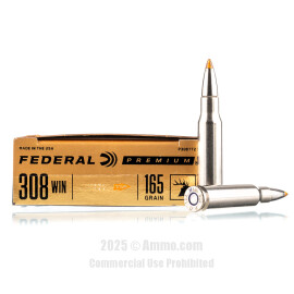 Image of Federal 308 Win Ammo - 20 Rounds of 165 Grain Trophy Bonded Tip Ammunition