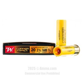 Image of Winchester Copper Impact 20 Gauge Ammo - 5 Rounds of 3/4 oz. Tipped Copper Sabot Slug Ammunition