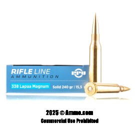 Image of Prvi Partizan 338 Lapua Magnum Ammo - 10 Rounds of 240 Grain Solid Copper Ammunition