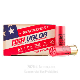 Image of Winchester USA VALOR 12 Gauge Ammo - 250 Rounds of 00 Buck Ammunition