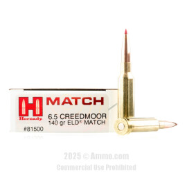 Image of Hornady 6.5 Creedmoor Ammo - 200 Rounds of 140 Grain ELD Match Ammunition