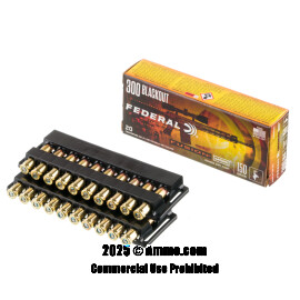 Image of Bulk 300 Blackout Ammo - 200 Rounds of Bulk 150 Grain Bonded Soft Point Ammunition from Federal