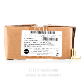 Image of Remington 40 Cal Ammo - 650 Rounds of 180 Grain MC Ammunition