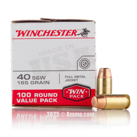 Image of Winchester 40 cal Ammo - 500 Rounds of 165 Grain FMJ Ammunition