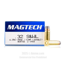 Image of Magtech 32 S&W Long Ammo - 50 Rounds of 98 Grain SJHP Ammunition