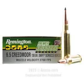 Image of Remington 6.5 Creedmoor Ammo - 20 Rounds of 130 Grain Scirocco Bonded Ammunition