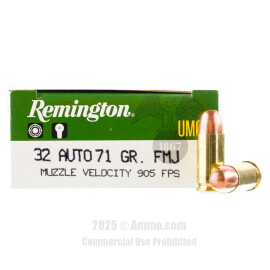 Image of Remington 32 ACP Ammo - 50 Rounds of 71 Grain MC Ammunition