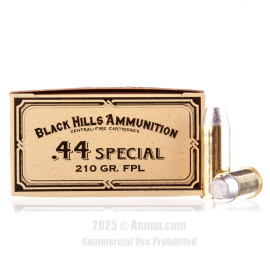 Image of Black Hills Ammunition 44 S&W Special Ammo - 50 Rounds of 210 Grain LRN Ammunition