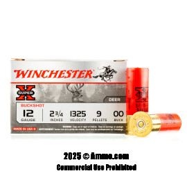 Image of Winchester 12 ga Ammo - 15 Rounds of 00 Buck Ammunition