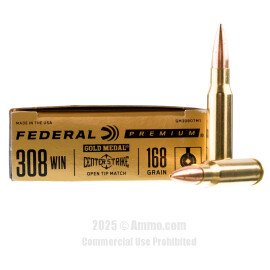 Image of Federal Gold Medal CenterStrike 308 Win Ammo - 20 Rounds of 168 Grain OTM Ammunition