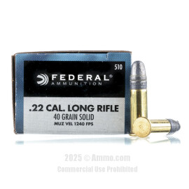 Image of Federal 22 LR Ammo - 500 Rounds of 40 Grain LRN Ammunition