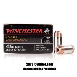 Image of Winchester Defender 45 ACP Ammo - 20 Rounds of 230 Grain JHP Ammunition