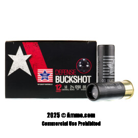 Image of Stars & Stripes 12 Gauge Ammo - 250 Rounds of 2-3/4" 9 Pellet 00 Buck Ammunition