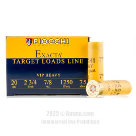 Image of Fiocchi 20 Gauge Ammo - 250 Rounds of 7/8 oz. #7-1/2 Shot (Lead) Ammunition