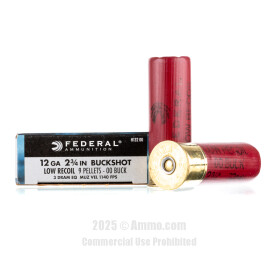Image of Federal 12 ga Ammo - 5 Rounds of 00 Buck Ammunition