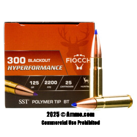 Image of Fiocchi Extrema 300 Blackout Ammo - 25 Rounds of 125 Grain SST Ammunition