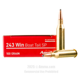 Image of Aguila 243 Win Ammo - 20 Rounds of 100 Grain SPBT Ammunition