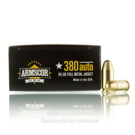 Image of Armscor 380 ACP Ammo - 50 Rounds of 95 Grain FMJ Ammunition