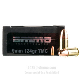 Image of Ammo Inc. 9mm Ammo - 50 Rounds of 124 Grain TMJ Ammunition