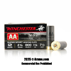 Image of Winchester AA Sporting Clay 12 Gauge Ammo - 250 Rounds of 1-1/8 oz. #7-1/2 Shot Ammunition