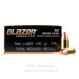Image of Bulk 9mm Ammo - 1000 Rounds of Bulk 100 Grain FMJ Ammunition from Blazer Brass