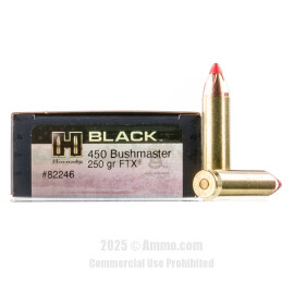 Image of Hornady BLACK 450 Bushmaster Ammo - 200 Rounds of 250 Grain FTX Ammunition