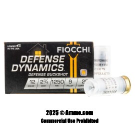 Image of Fiocchi 12 Gauge Ammo - 25 Rounds of #1 Buck Ammunition