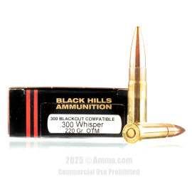 Image of Black Hills Ammunition 300 Blackout Ammo - 20 Rounds of 220 Grain OTM Ammunition