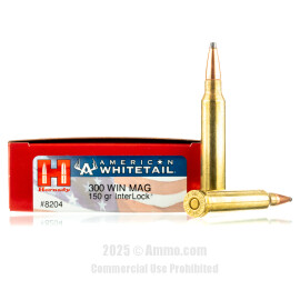 Image of Hornady 300 Win Mag Ammo - 20 Rounds of 150 Grain SP Ammunition