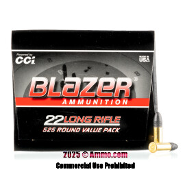 Image of Blazer 22 LR Ammo - 525 Rounds of 38 Grain LRN Ammunition