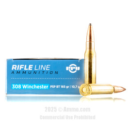Image of Prvi Partizan 308 Win Ammo - 20 Rounds of 165 Grain PSP Ammunition