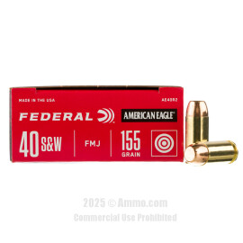 Image of Federal 40 cal Ammo - 1000 Rounds of 155 Grain FMJ Ammunition
