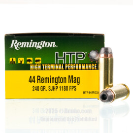 Image of Remington HTP 44 Magnum Ammo - 20 Rounds of 240 Grain SJHP Ammunition
