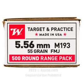 Image of Winchester USA 5.56x45 Ammo - 1000 Rounds of 55 Grain FMJ Ammunition