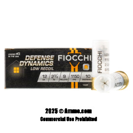 Image of Fiocchi Low Recoil 12 Gauge Ammo - 250 Rounds of 9 Pellets #1 Buckshot Ammunition