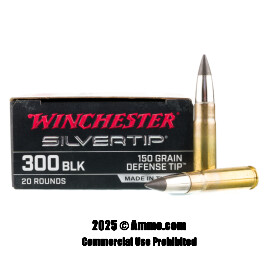 Image of Winchester Silvertip 300 AAC Blackout Ammo - 200 Rounds of 150 Grain Defense Tip Ammunition