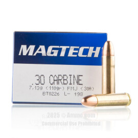 Image of Magtech 30 Carbine Ammo - 1000 Rounds of 110 Grain FMC Ammunition
