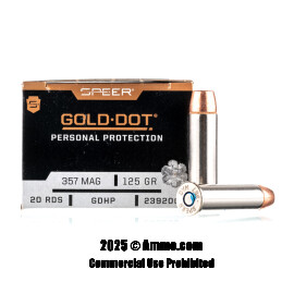 Image of Speer 357 Magnum Ammo - 20 Rounds of 125 Grain JHP Ammunition