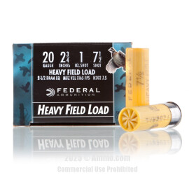Image of Federal Game-Shok 20 Gauge Ammo - 25 Rounds of 2-3/4" 1 oz. #7-1/2 Shot Ammunition
