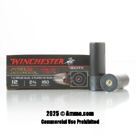 Image of Winchester Defender 12 Gauge Ammo - 10 Rounds of 1 oz. Rifled Slug & 3 Pellets 00 Buckshot Combo Ammunition