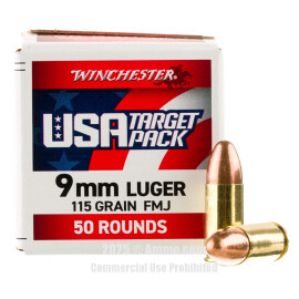 Image of Winchester USA 9mm Ammo - 1000 Rounds of 115 Grain FMJ Ammunition