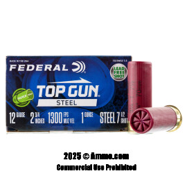 Image of Federal Top Gun 12 Gauge Ammo - 25 Rounds of 1 oz. #7-1/2 Steel Shot Ammunition