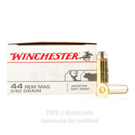 Image of Winchester 44 Magnum Ammo - 500 Rounds of 240 Grain JSP Ammunition
