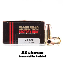 Image of Black Hills Ammunition 45 ACP Ammo - 20 Rounds of 230 Grain JHP Ammunition