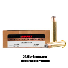 Image of Barnes Pioneer 45-70 Government Ammo - 20 Rounds of 400 Grain SJHP Ammunition