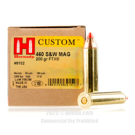 Image of Hornady 460 S&W Ammo - 20 Rounds of 200 Grain FTX Ammunition