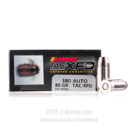 Image of Barnes 380 ACP Ammo - 20 Rounds of 80 Grain Barnes TAC-XP HP Ammunition
