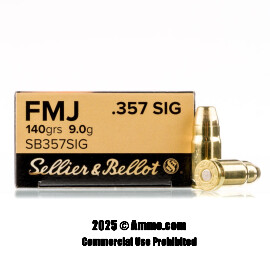 Image of Sellier and Bellot 357 Sig Ammo - 1000 Rounds of 140 Grain FMJ Ammunition